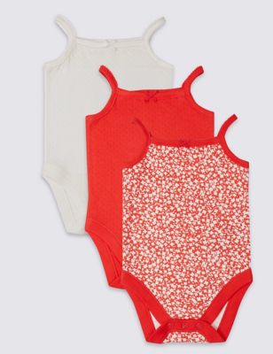 3 Pack Pure Cotton Bodysuits